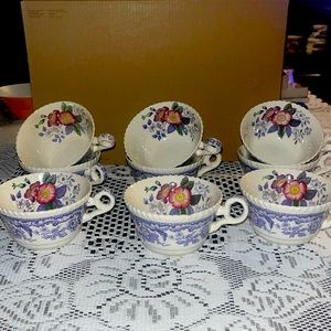 Copeland Spode England, mayflower teacups 9pcs